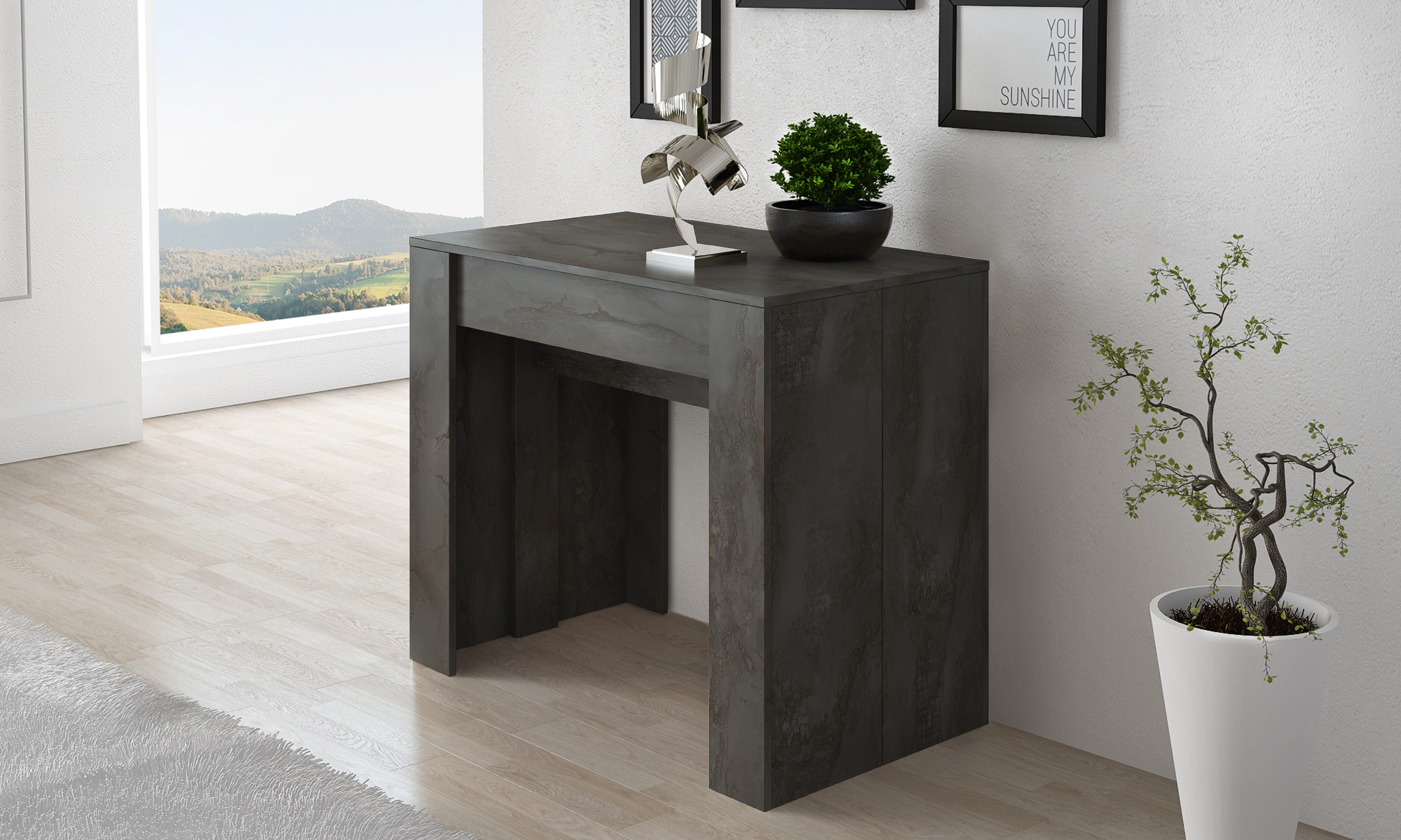 TAVOLO/CONSOLLE ALL. 90X237 OSSIDO