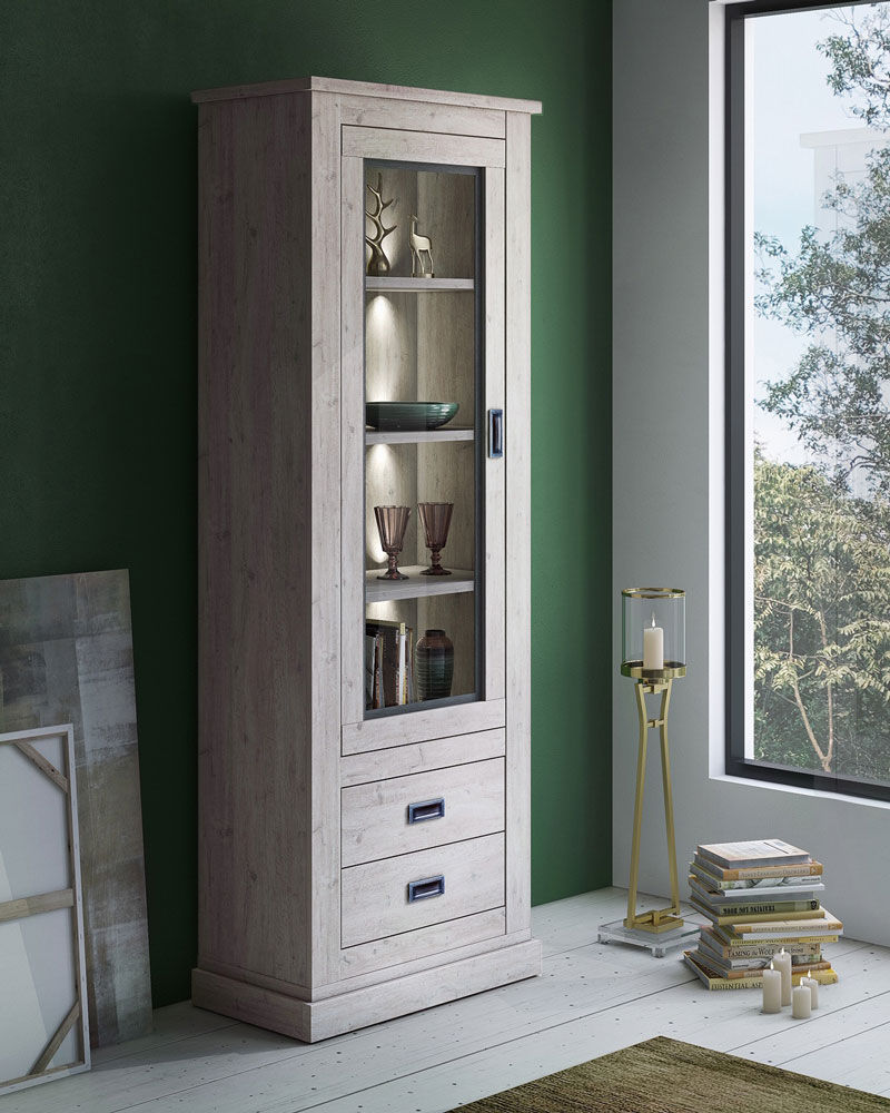 VETRINA MOD. ANTHONY CM 72.3X40 H. 204 ANCONA OAK