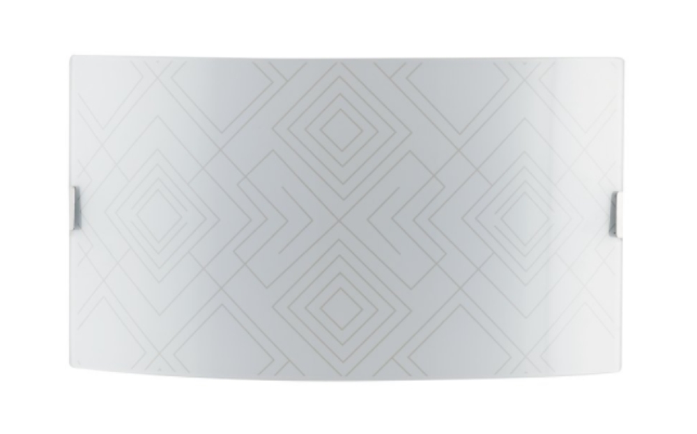 APPLIQUE VECTOR BIANCO CON DECORI 35X20CM - 2XE27