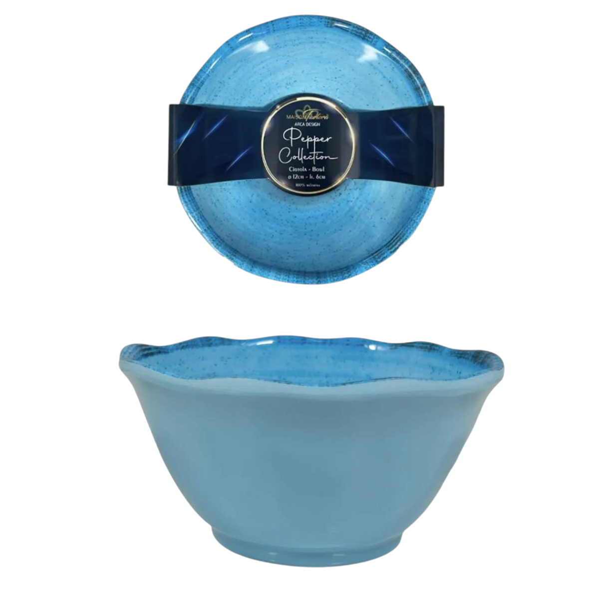 CIOTOLA IN MELAMINA BLU PEPPER DIAM. 22 H 9CM
