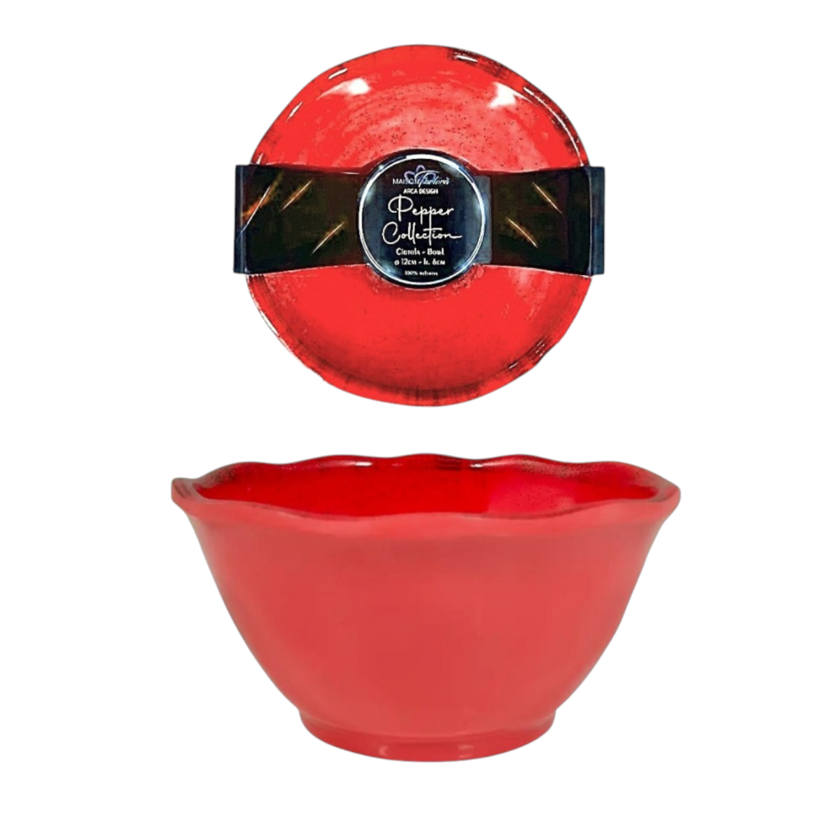 CIOTOLA IN MELAMINA RED PEPPER DIAM. 28 H 10CM