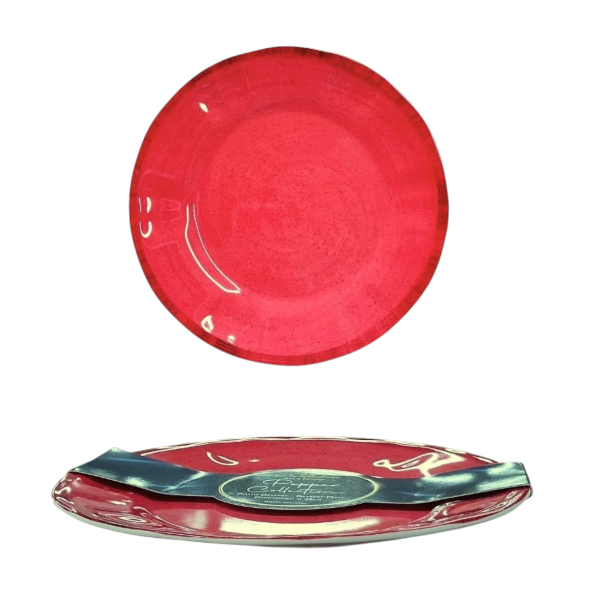 PIATTO PIANO IN MELAMINA RED PEPPER DIAM. 28CM