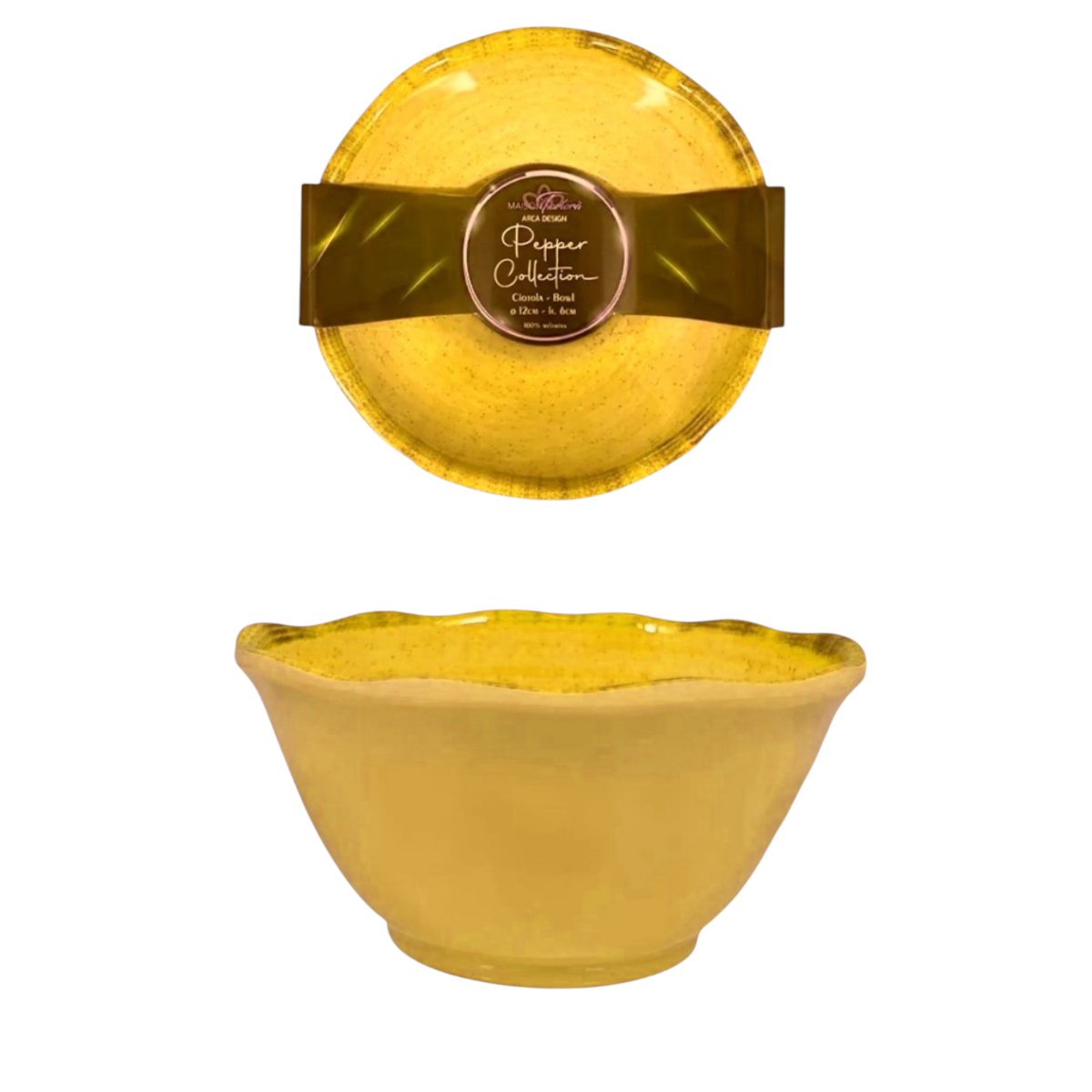 CIOTOLA IN MELAMINA YELLOW PEPPER DIAM. 22 H 9CM