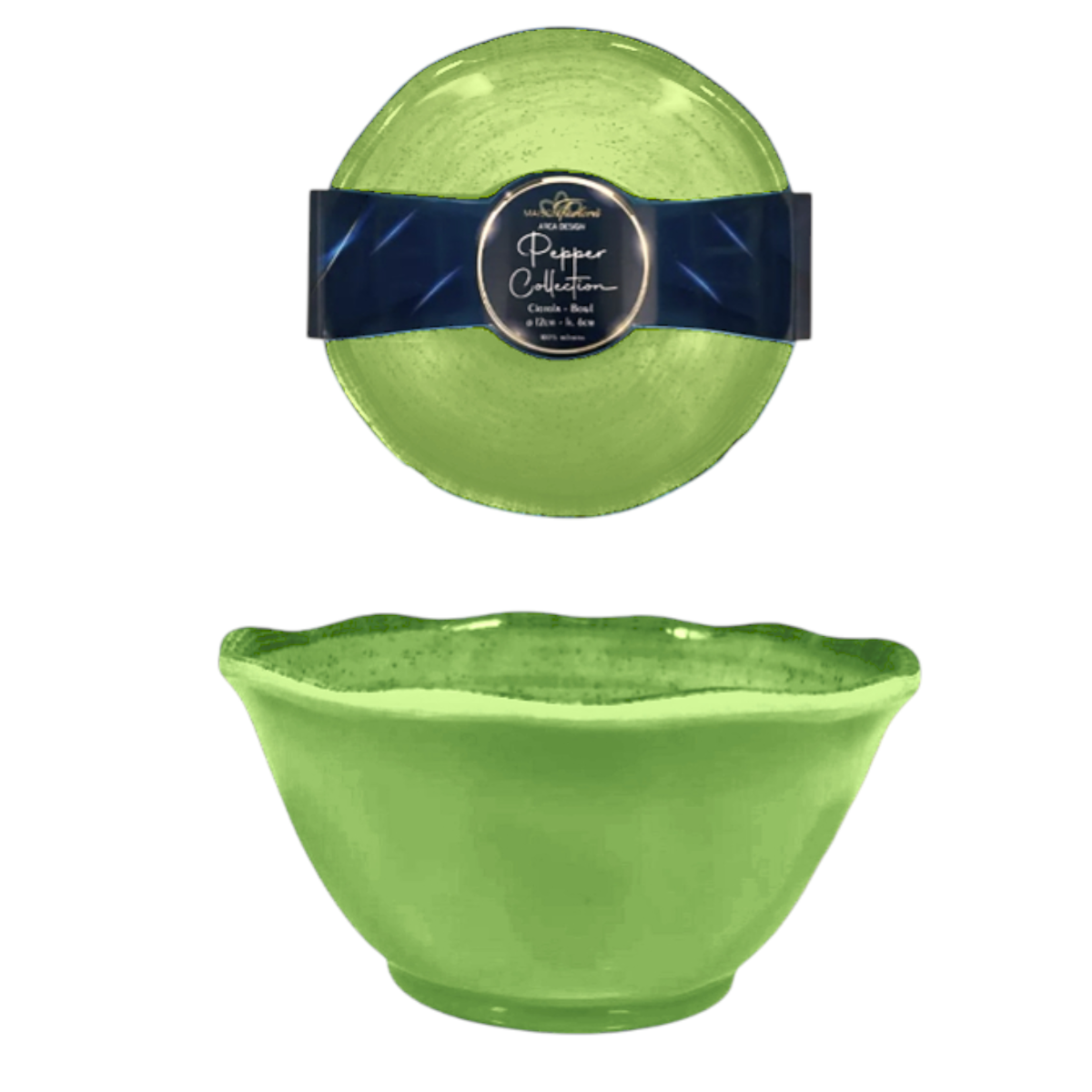 CIOTOLA IN MELAMINA GREEN PEPPER DIAM. 28 H 10CM