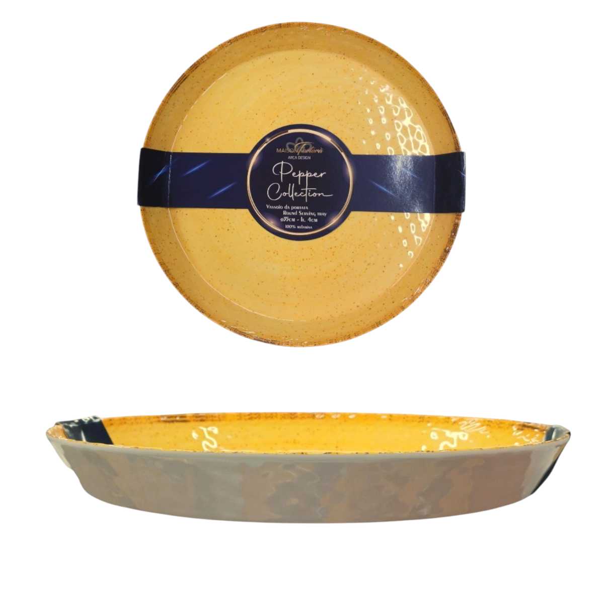 VASSOIO ROTONDO IN MELAMINA YELLOW PEPPER DIAM. 35 H 4CM
