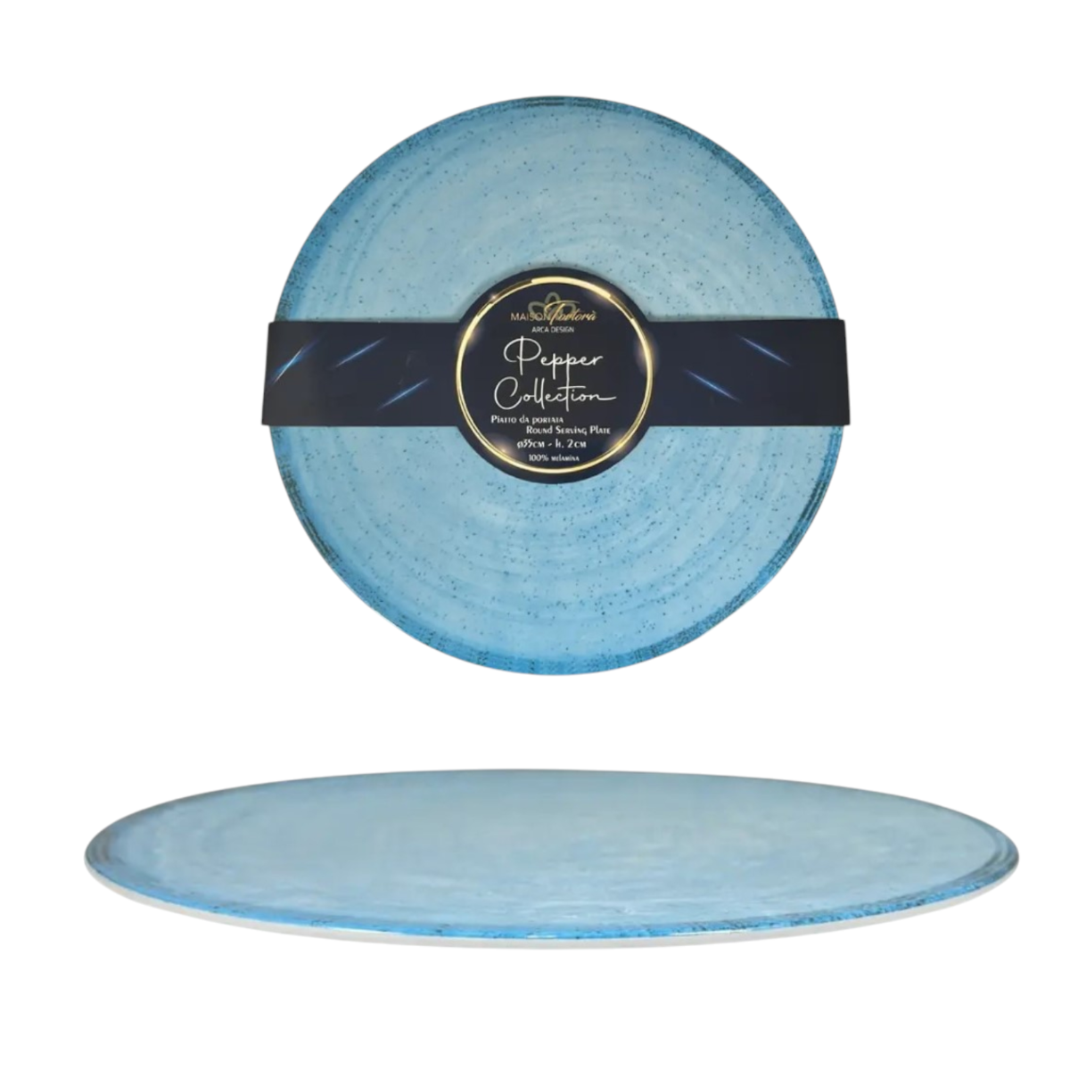 VASSOIO ROTONDO IN MELAMINA BLU PEPPER DIAM. 35 H 2CM