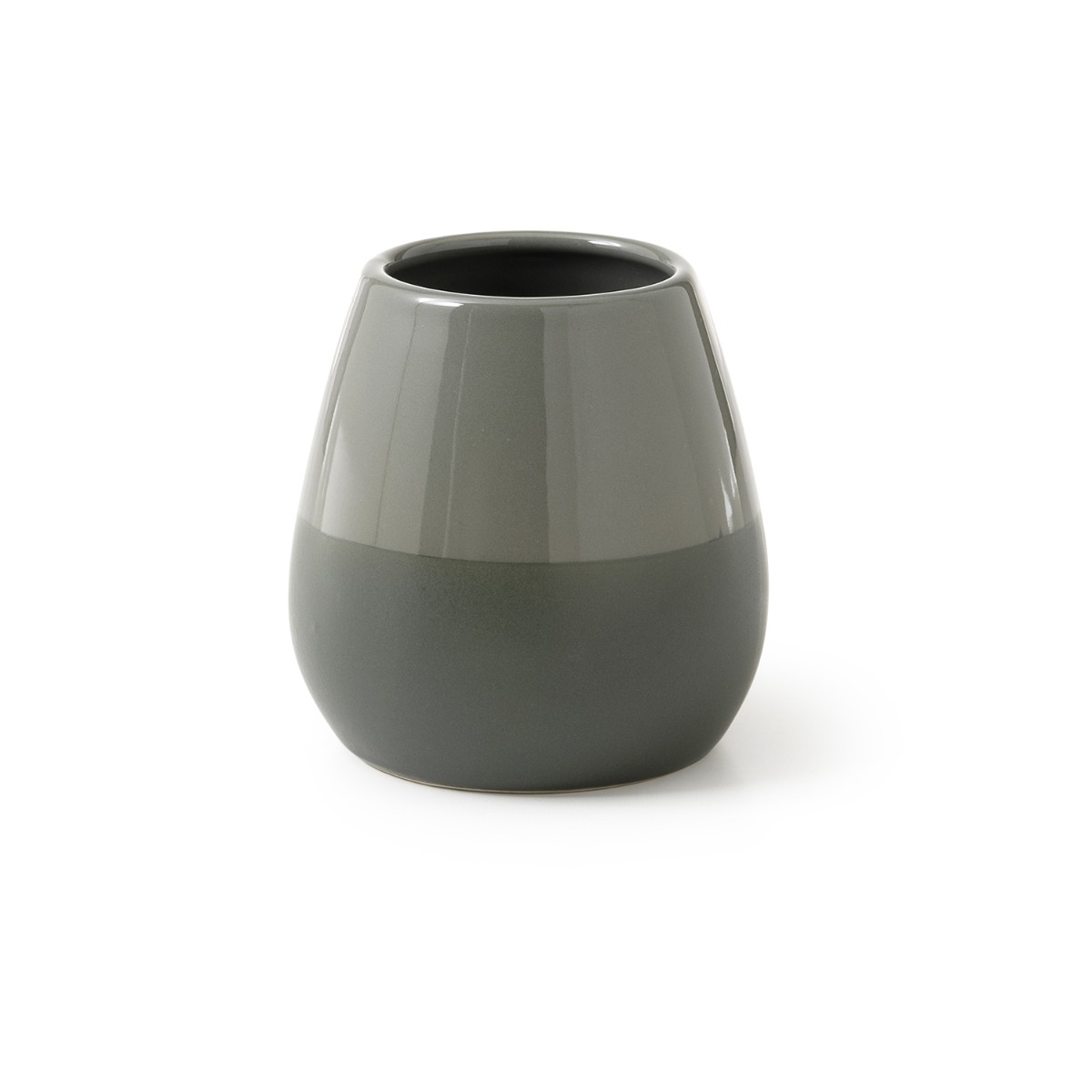 LINEA WILMA - BICCHIERE PORTASPAZZOLINI IN CERAMICA VERDE SALVIA 