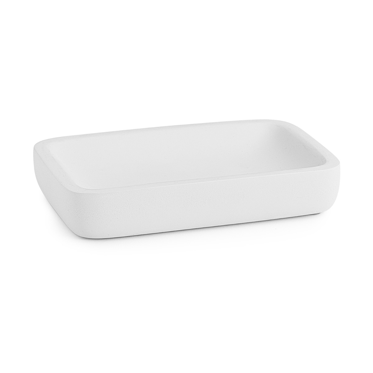 LINEA YLENIA - PORTA SAPONE IN RESINA BIANCO MATT