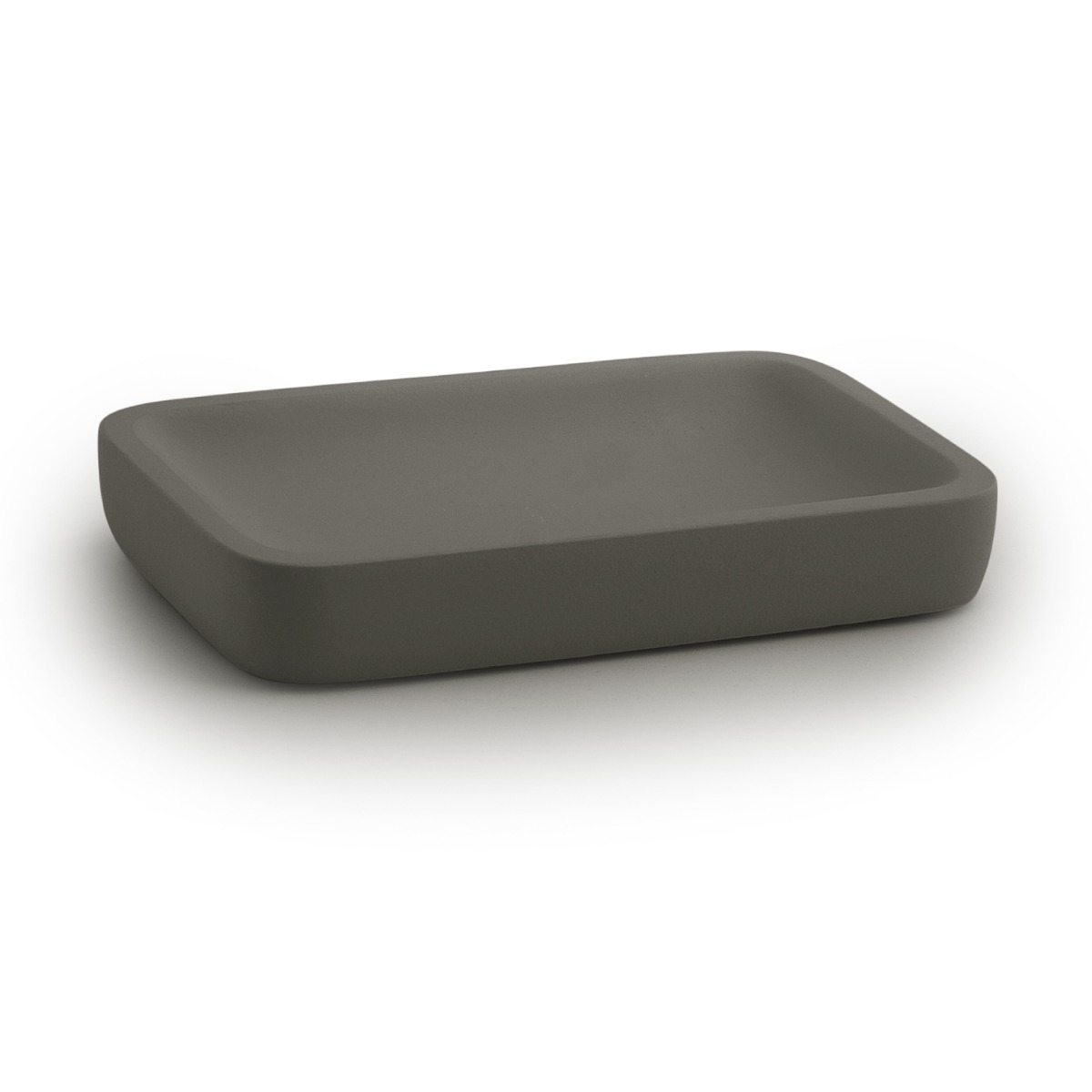 LINEA YLENIA - PORTA SAPONE IN RESINA GUN METAL 