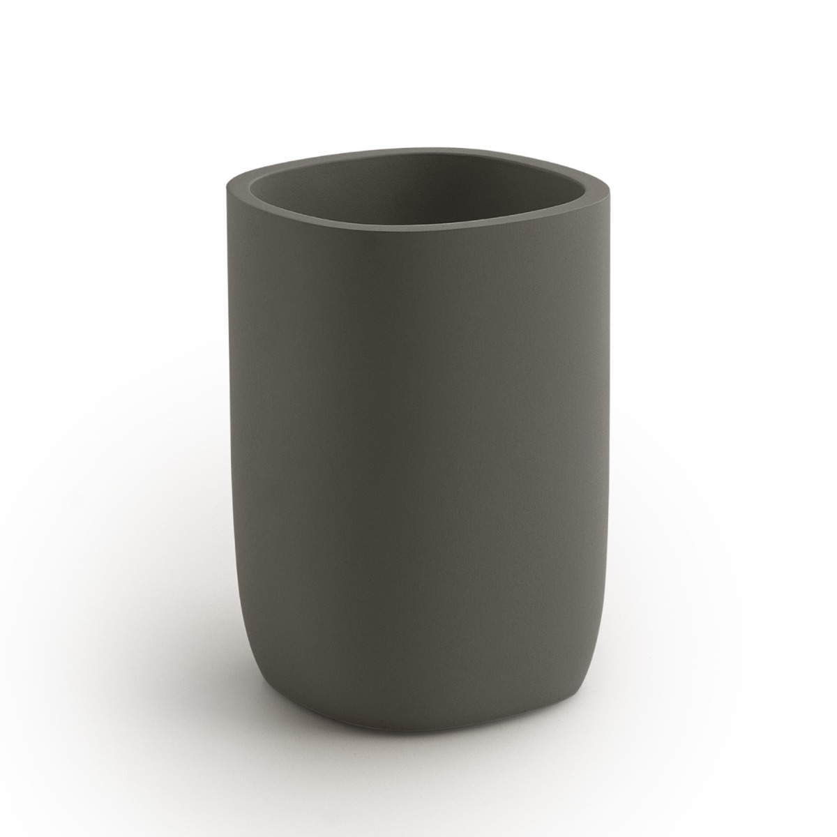 LINEA YLENIA - BICCHIERE PORTASPAZZOLINI IN RESINA GUN METAL 